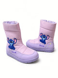 Botas Térmicas Infantiles Disney Stitch para Niña – Rosa / Lila con Cierre Lateral