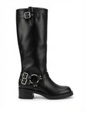 Bota Alta Rocky con Hebillas y Suela de Goma Negra