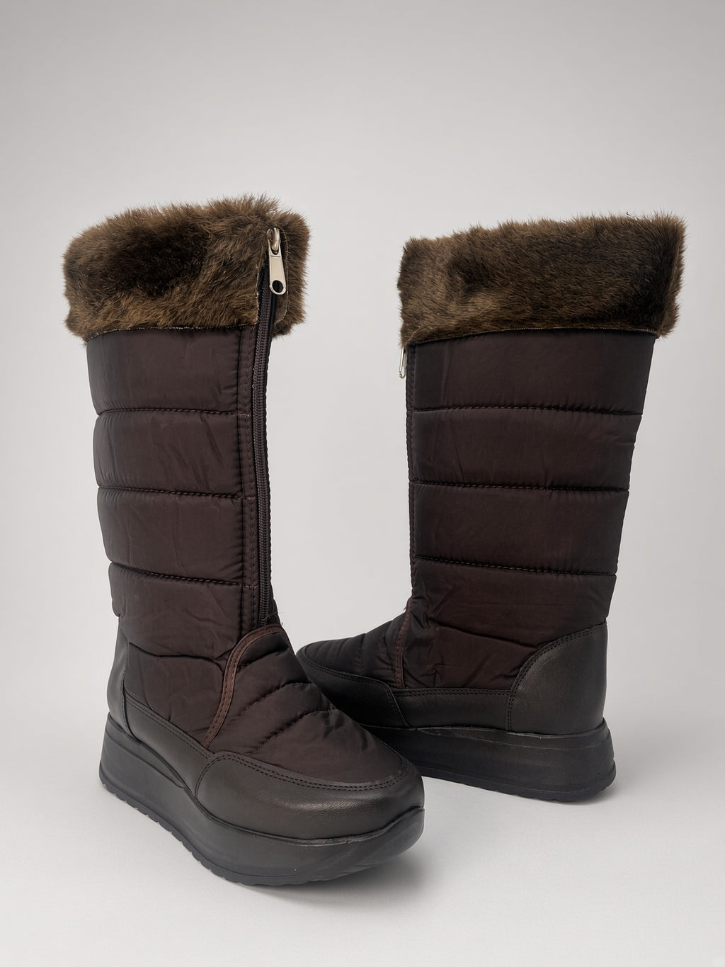 Bota De Nieve Invierno Mujer Térmicas Peluche Café