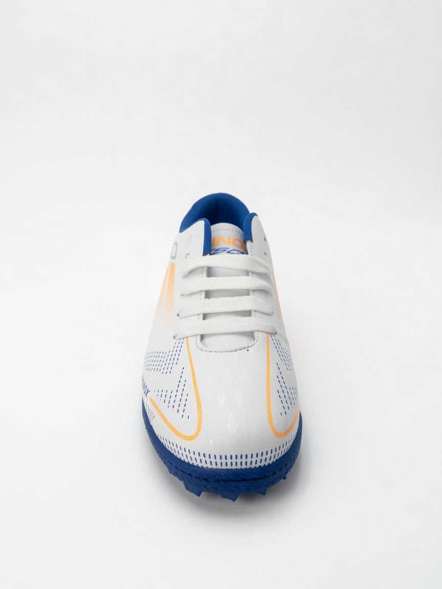 Tenis Fútbol Rápido Cronox Hombre Blanco Azul Rey