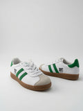 Tenis Casuales Niño Blancos con Verde