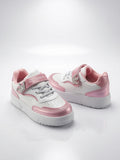 Tenis Niña Blanco Con Rosa Glitter Y Detalle Corona