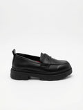 Zapatos Mocasín Escolar Niña Casuales Negro