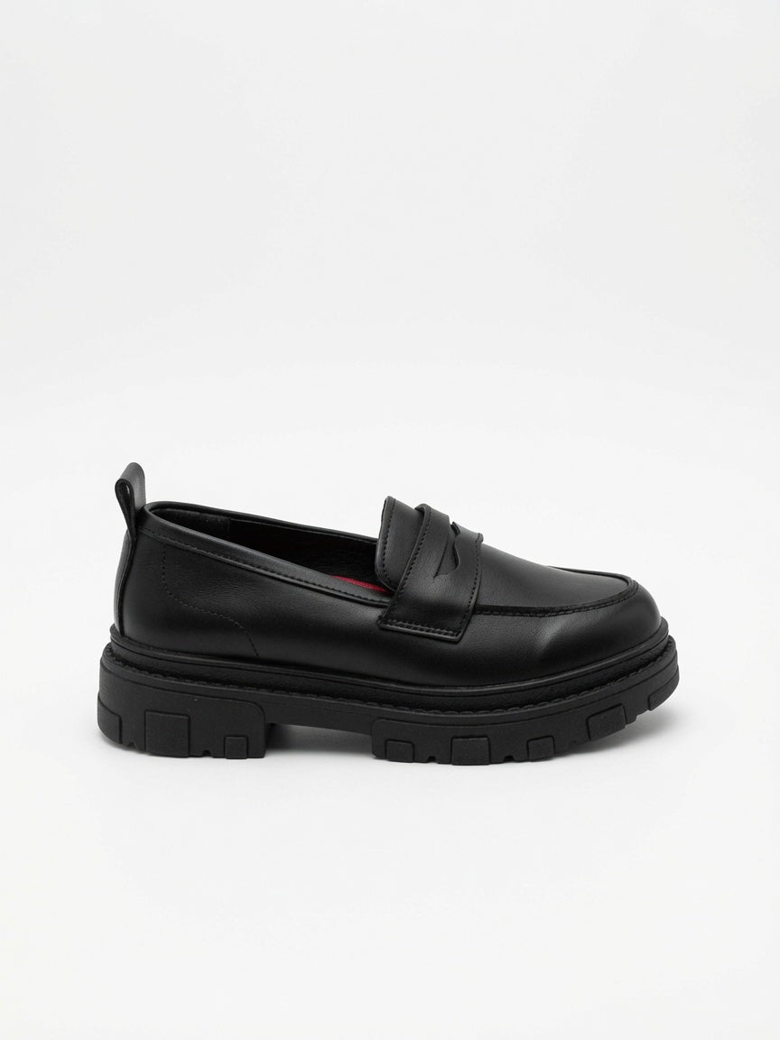 Zapatos Mocasín Escolar Niña Casuales Negro