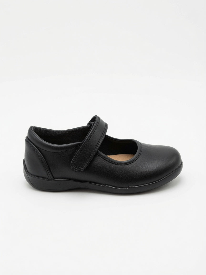 Zapato Escolar Negro para Niña con Velcro Marca VAVITO