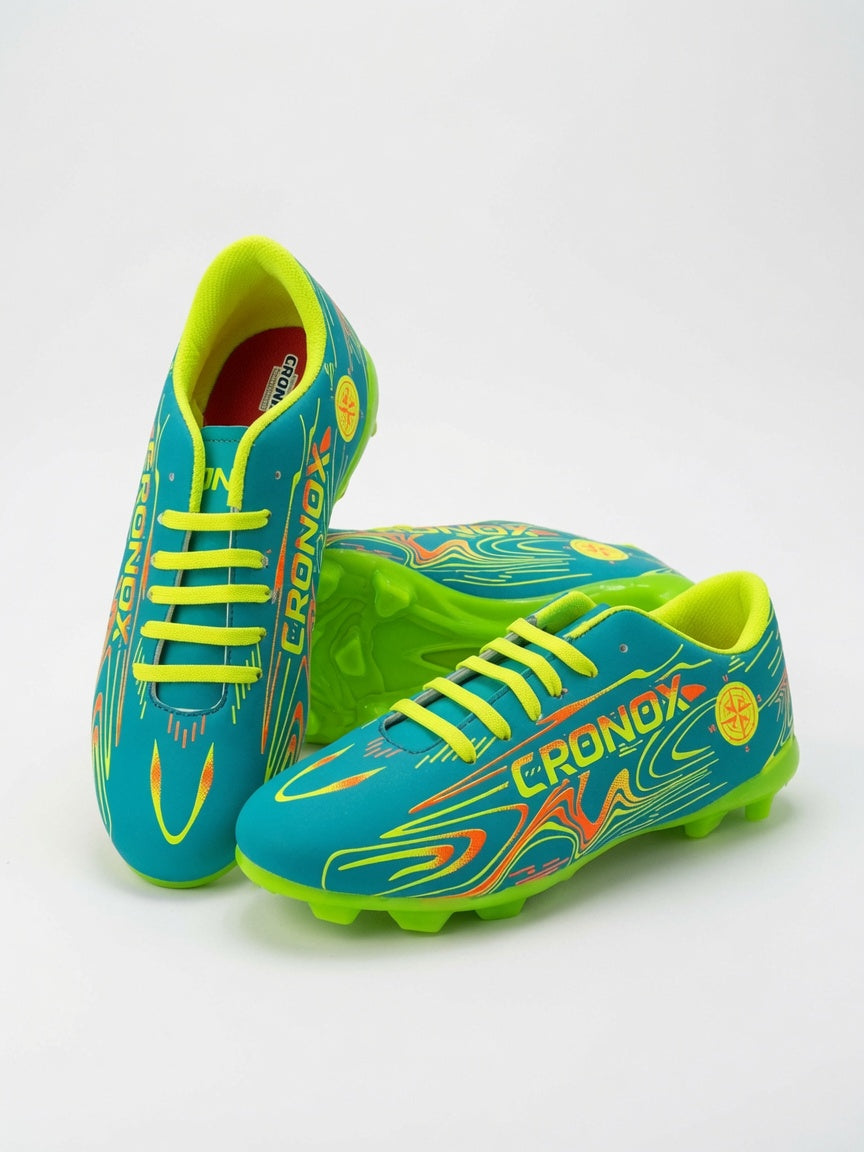 Tachones Fútbol Cronox Hombre Aqua Amarillo Neon