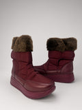 Botin De Nieve Invierno Dama Térmicas Con Peluche Vino