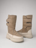 Botas De Nieve Invierno Mujer Térmicas Ajuste Velcro Beige