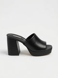 Zapatilla de Tacón Alto con Plataforma Negra