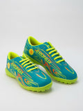 Tenis Fútbol Rápido Cronox Hombre Aqua Amarillo Neon