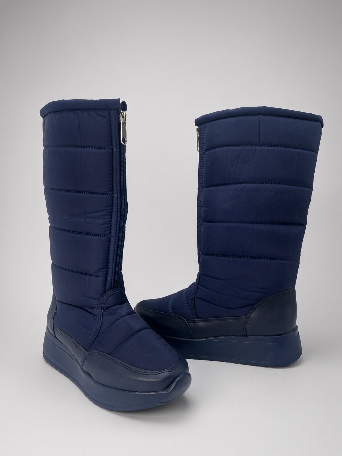 Bota De Nieve Invierno Mujer Térmicas Con Cierre Azul Marino