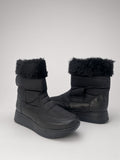 Botin De Nieve Invierno Dama Térmicas Con Peluche Negras