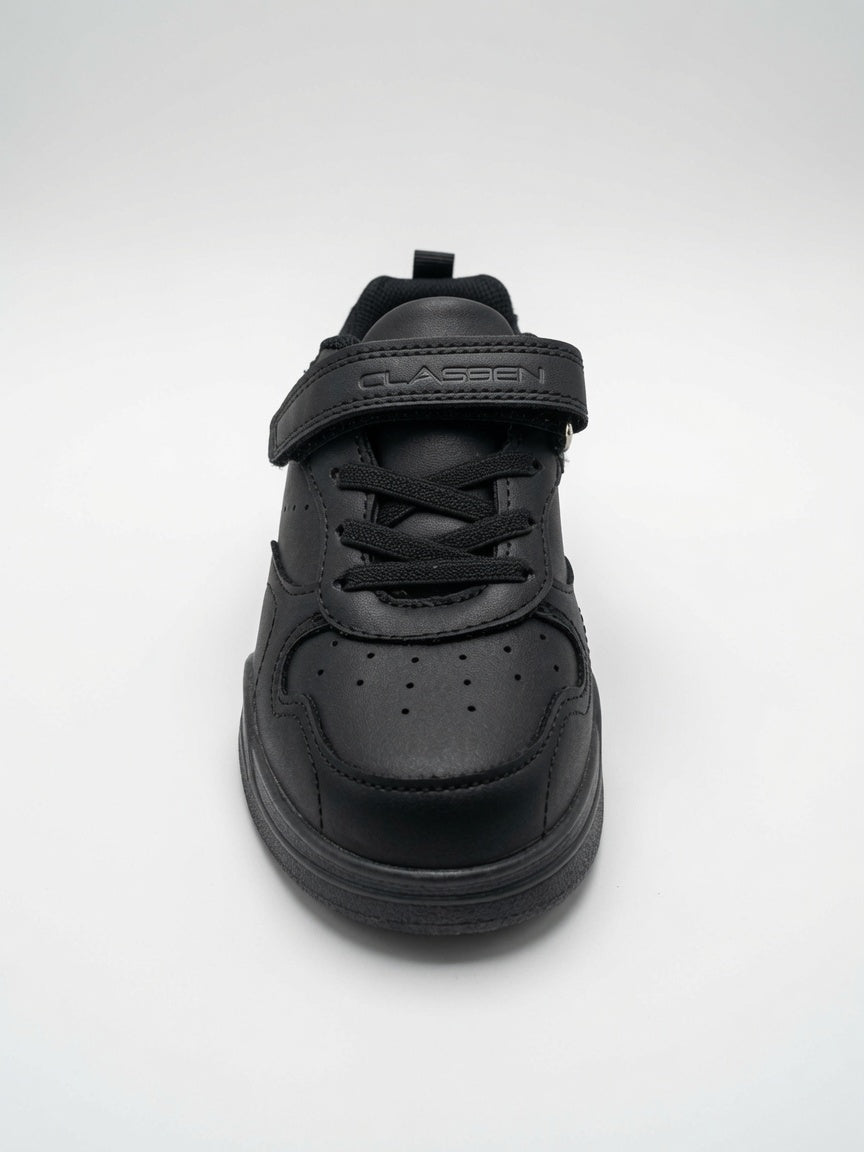 Tenis Escolares Negros Niña Niño Ajuste Velcro