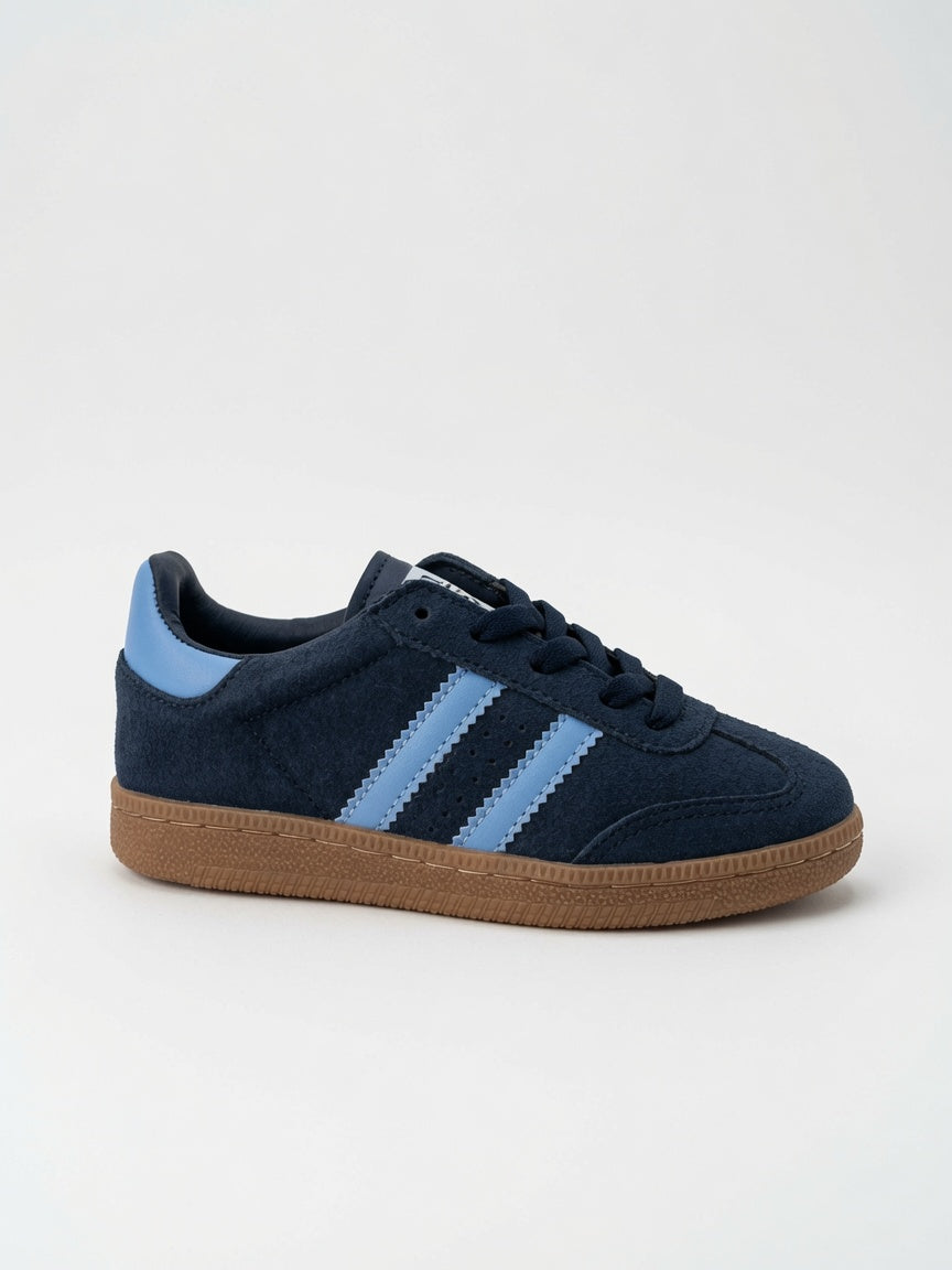 Tenis de Gamuza Niño Azul Marino con Celeste