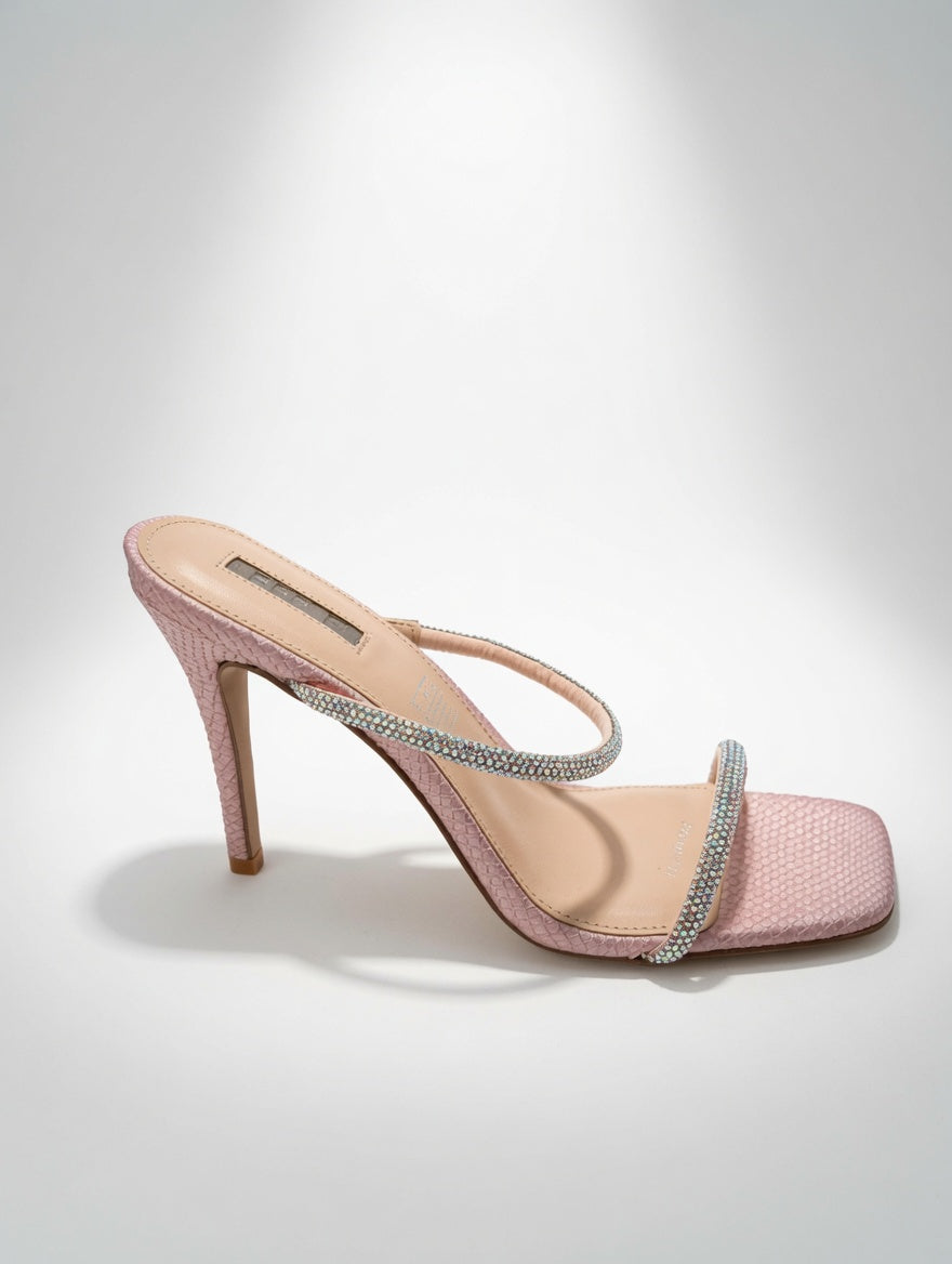 Zapatilla Elegante Rosa con Detalles de Cristal EFE