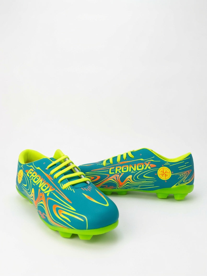 Tachones Fútbol Cronox Hombre Aqua Amarillo Neon