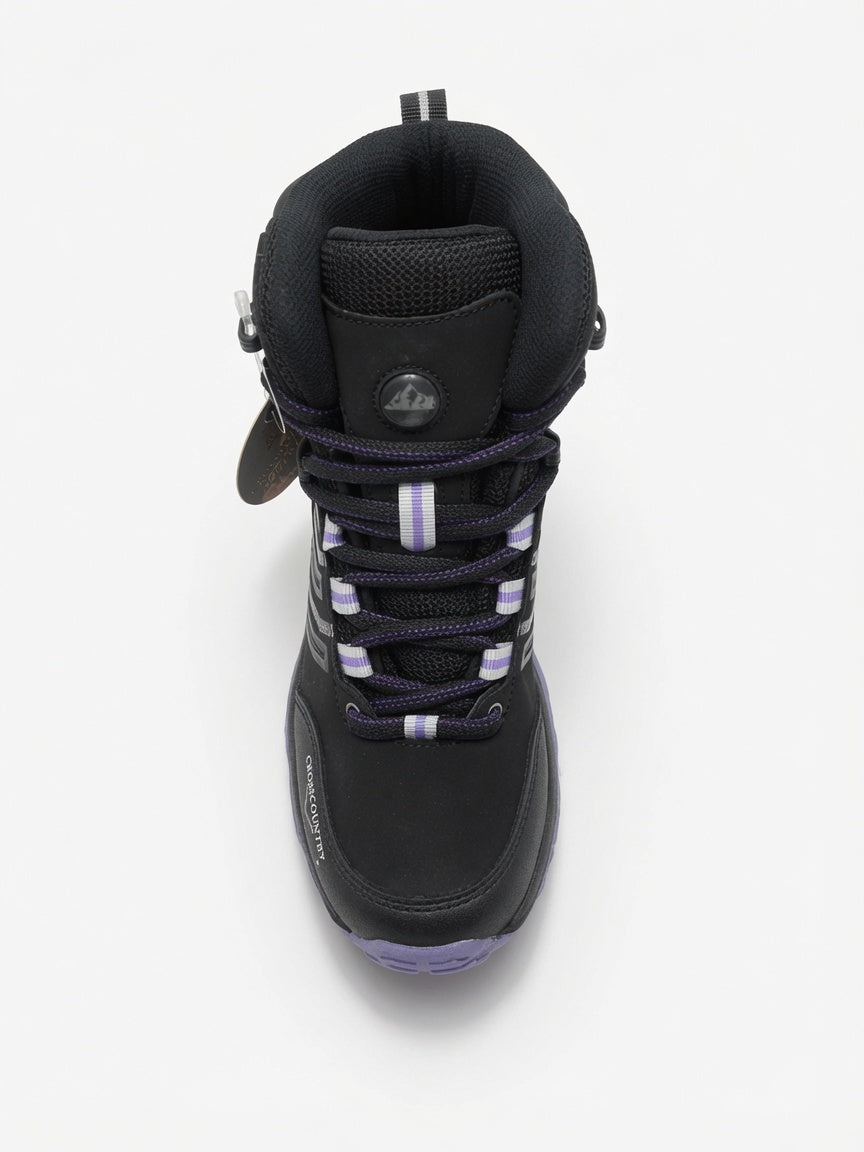 Bota Crosscountry Negro con Lila