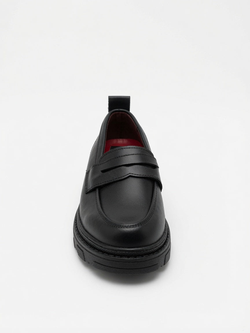 Zapatos Mocasín Escolar Niña Casuales Negro
