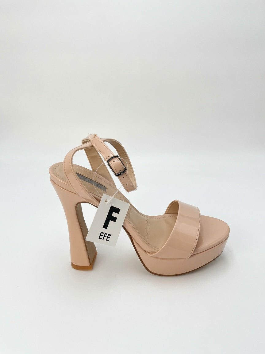 Zapatillas de Plataforma Charol Maquillaje con Tacón Alto