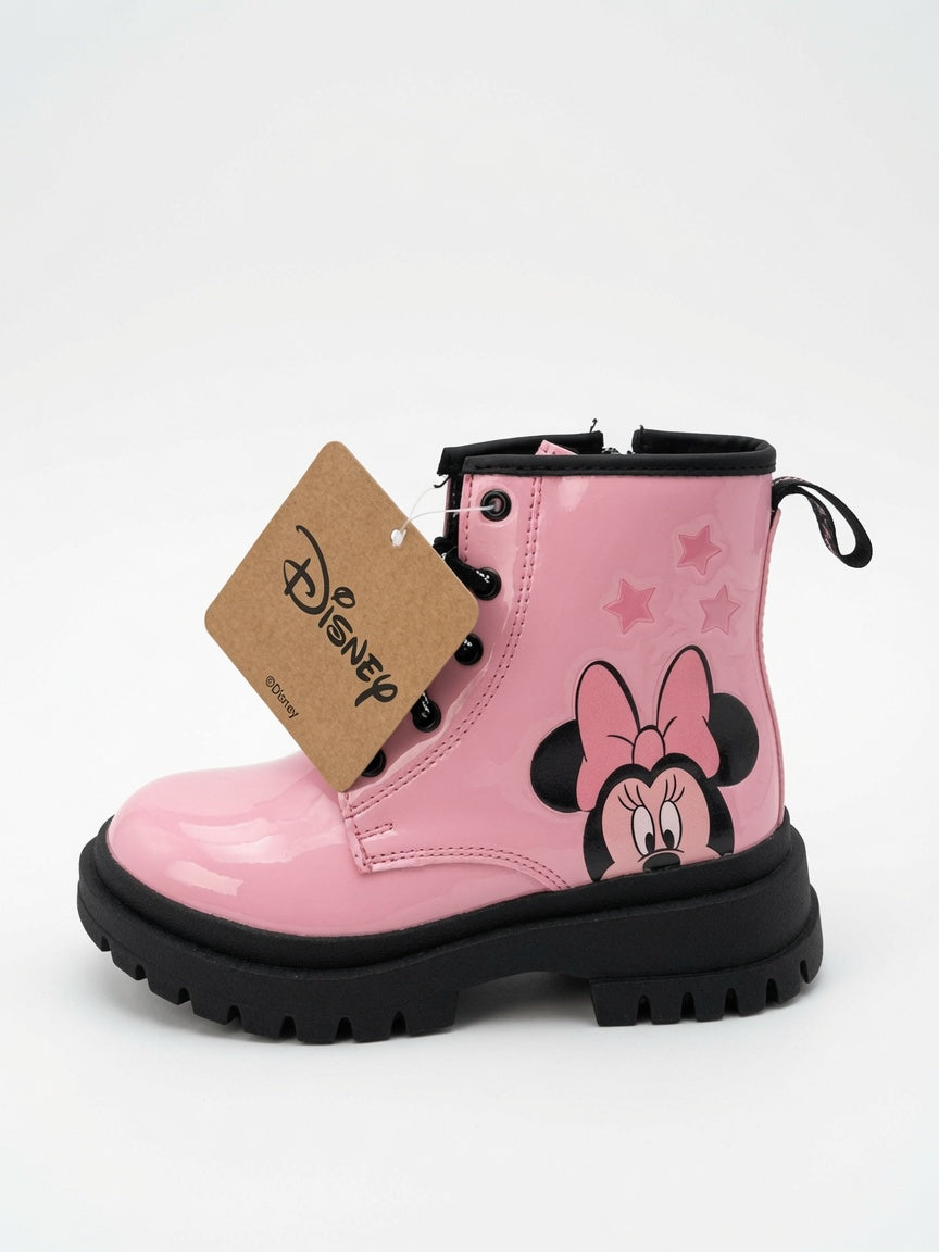 Botines De Charol Disney Minnie Mouse Para Niña Rosa