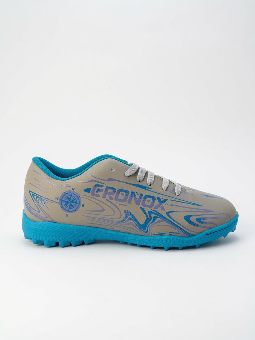 Tenis  Fútbol Rápido Cronox Hombre Gris Turquesa