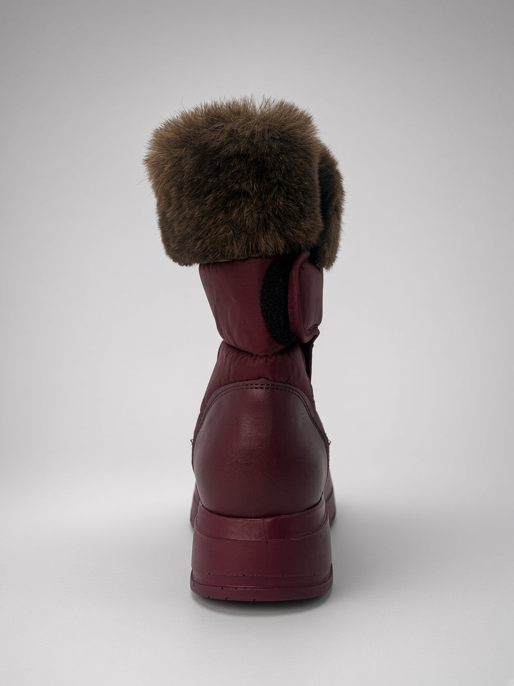 Botin De Nieve Invierno Dama Térmicas Con Peluche Vino