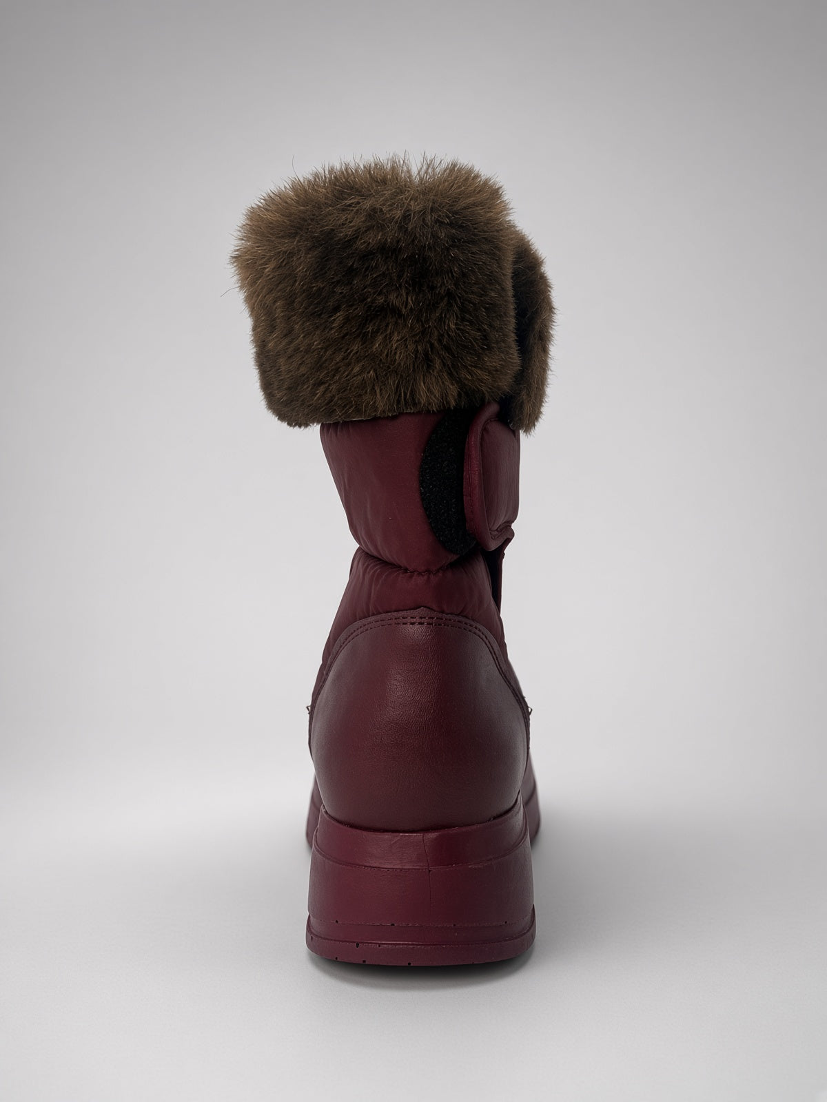 Botin De Nieve Invierno Dama Térmicas Con Peluche Vino