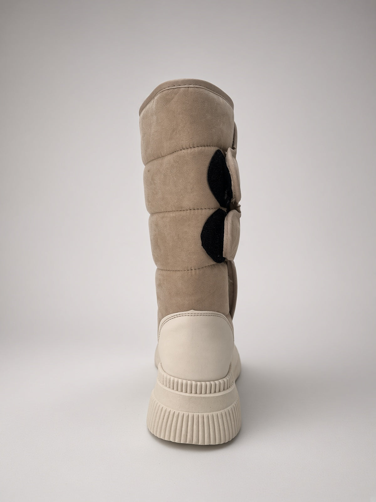 Botas De Nieve Invierno Mujer Térmicas Ajuste Velcro Beige
