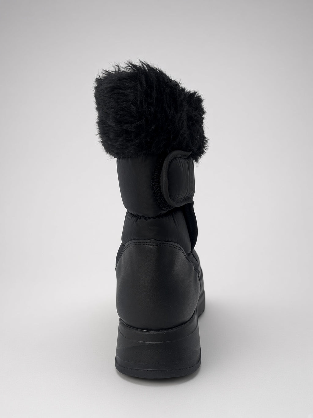 Botin De Nieve Invierno Dama Térmicas Con Peluche Negras