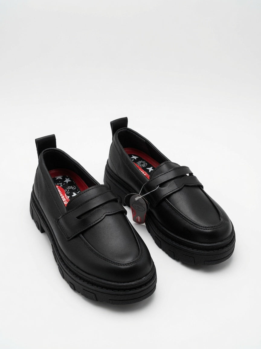 Zapatos Mocasín Escolar Niña Casuales Negro