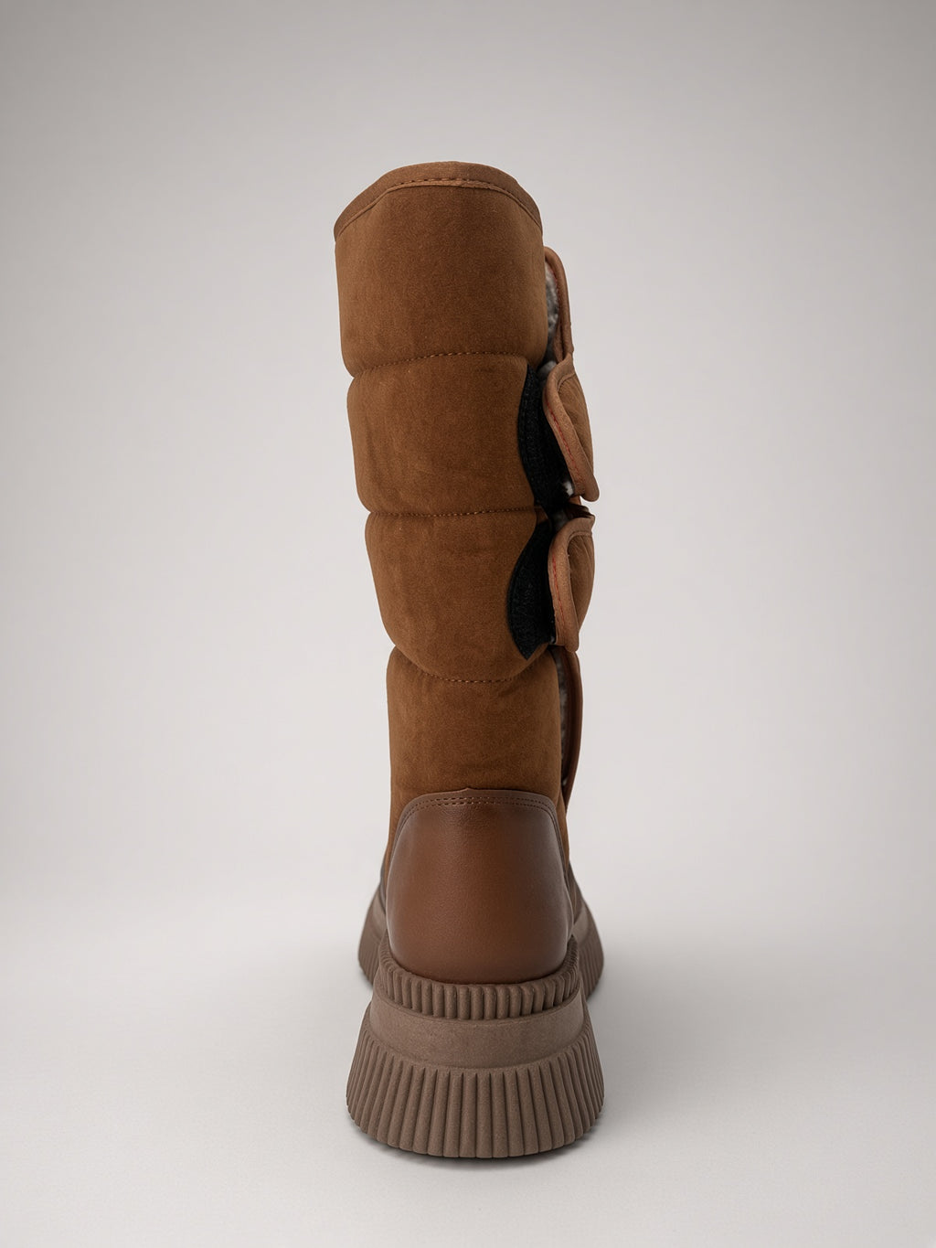 Botas De Nieve Invierno Mujer Térmicas Ajuste Velcro Cafe