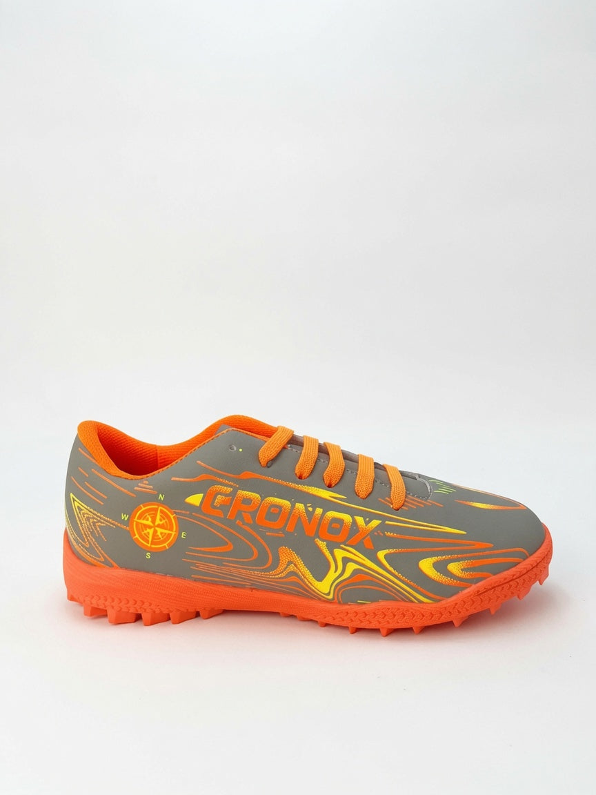 Tenis Fútbol Rápido Cronox Hombre Gris Naranja