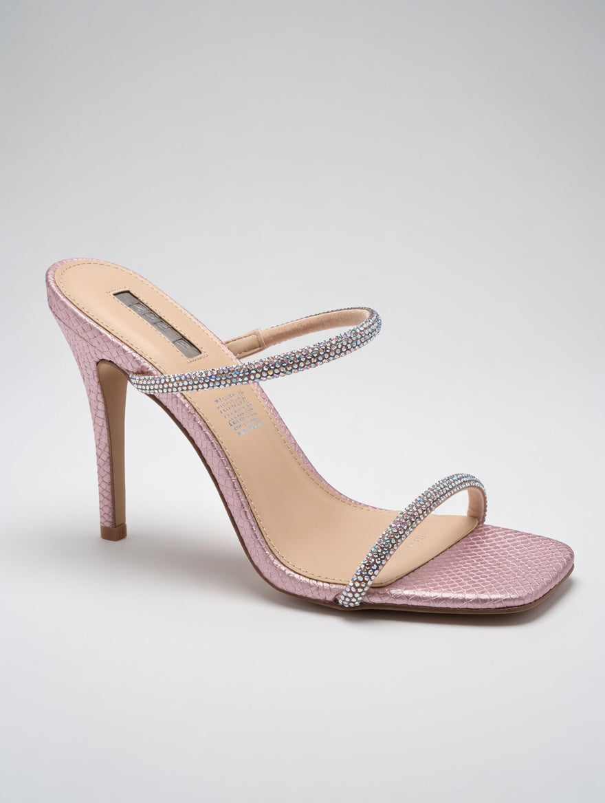Zapatilla Elegante Rosa con Detalles de Cristal EFE