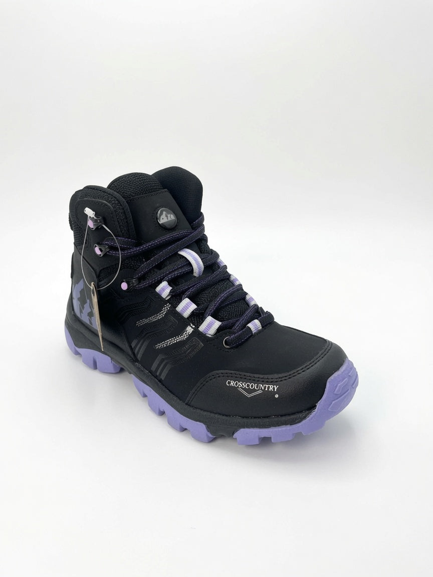 Bota Crosscountry Negro con Lila
