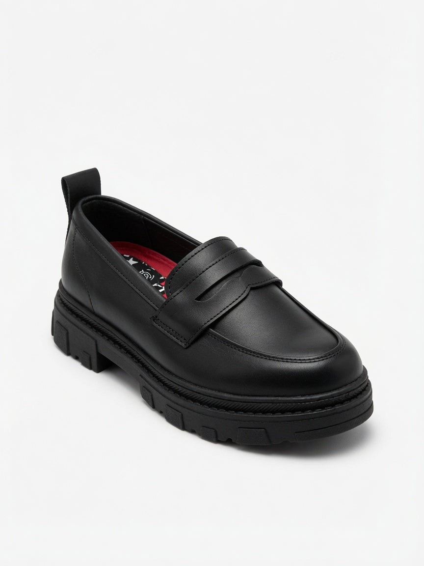 Zapatos Mocasín Escolar Niña Casuales Negro