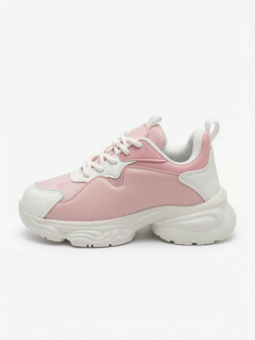 Tenis Casuales De Niña Plataforma Color Rosa Pastel