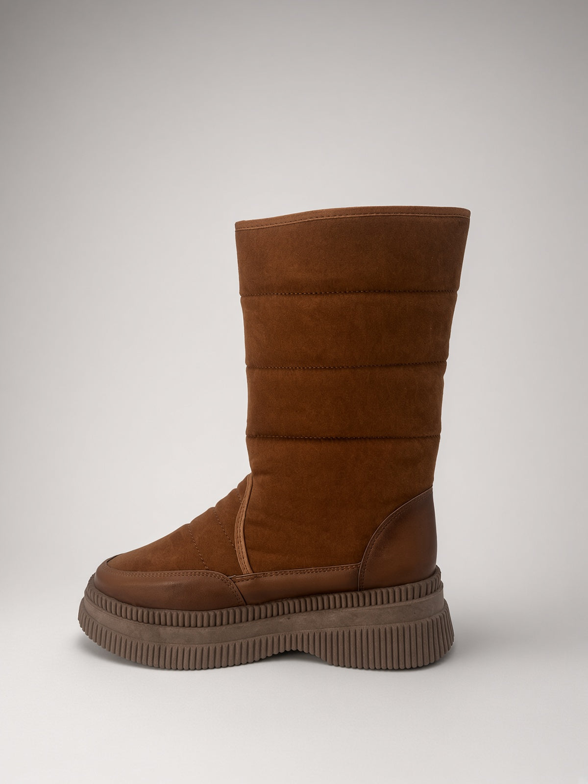 Botas De Nieve Invierno Mujer Térmicas Ajuste Velcro Cafe