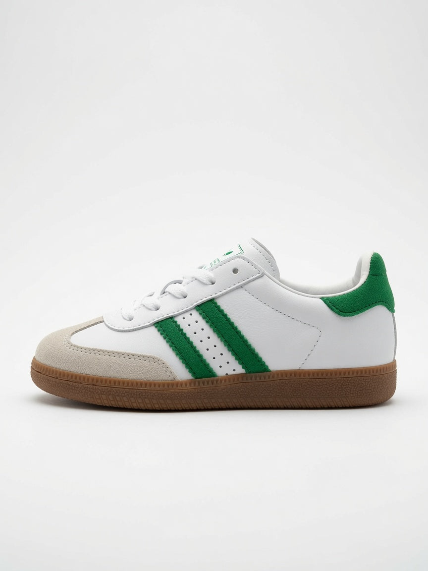 Tenis Casuales Niño Blancos con Verde