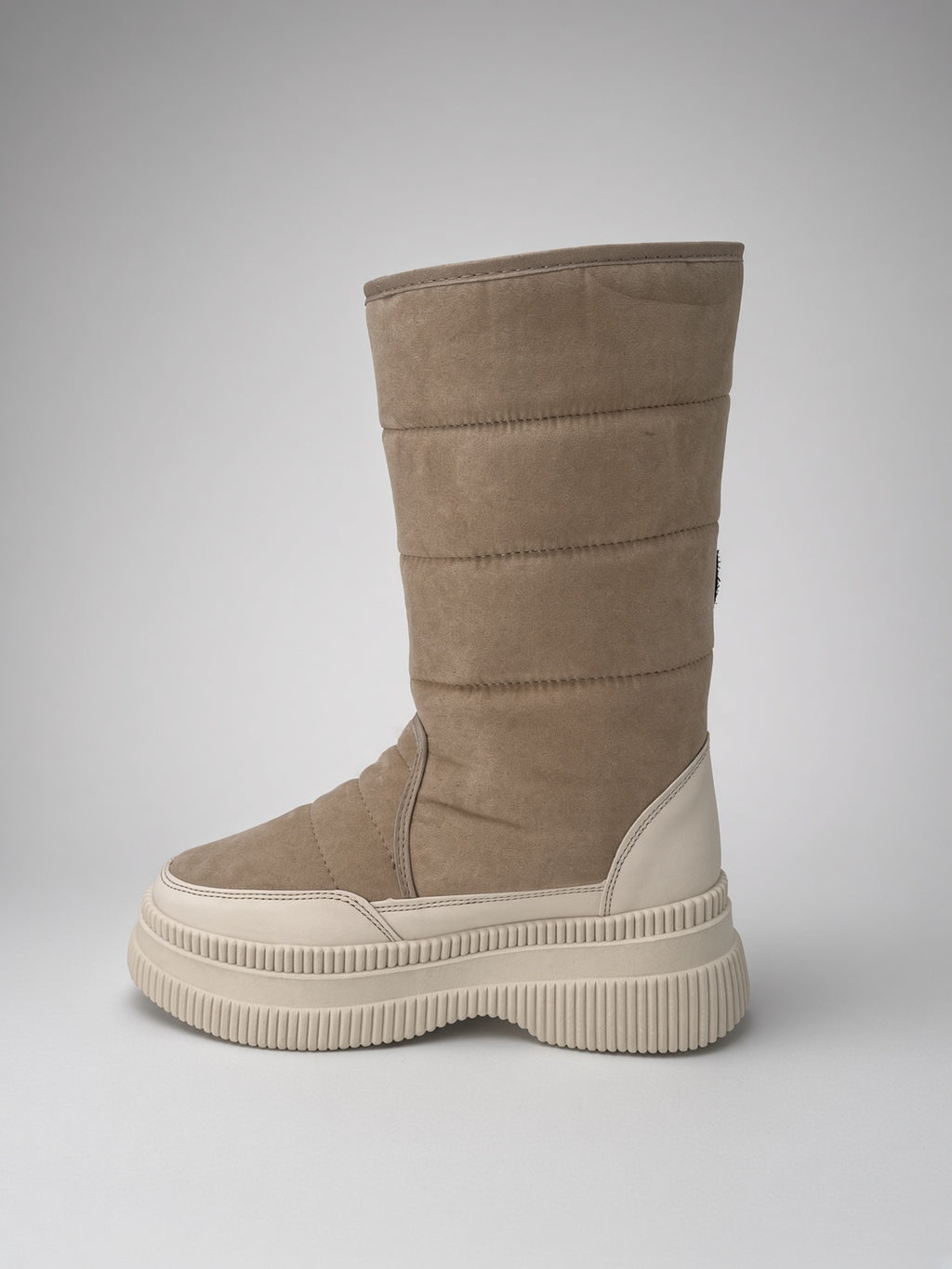 Botas De Nieve Invierno Mujer Térmicas Ajuste Velcro Beige