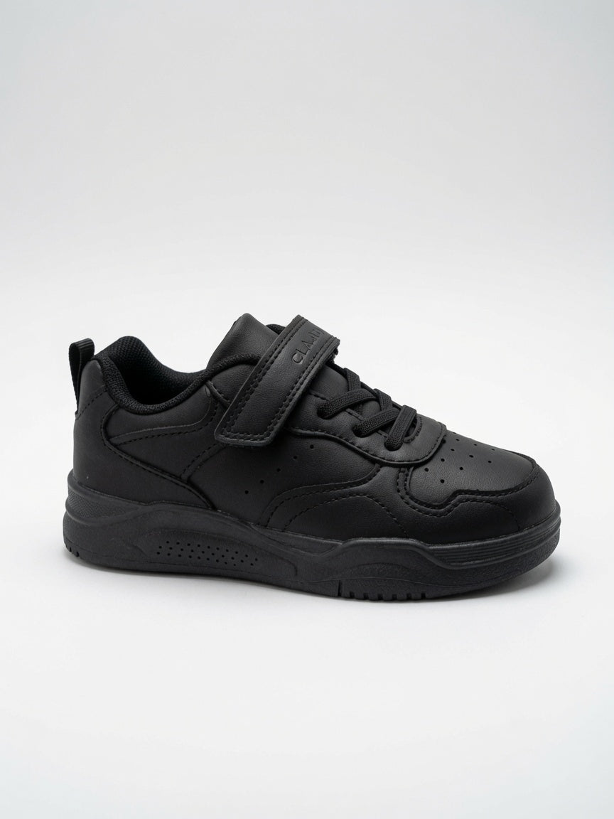 Tenis Escolares Negros Niña Niño Ajuste Velcro