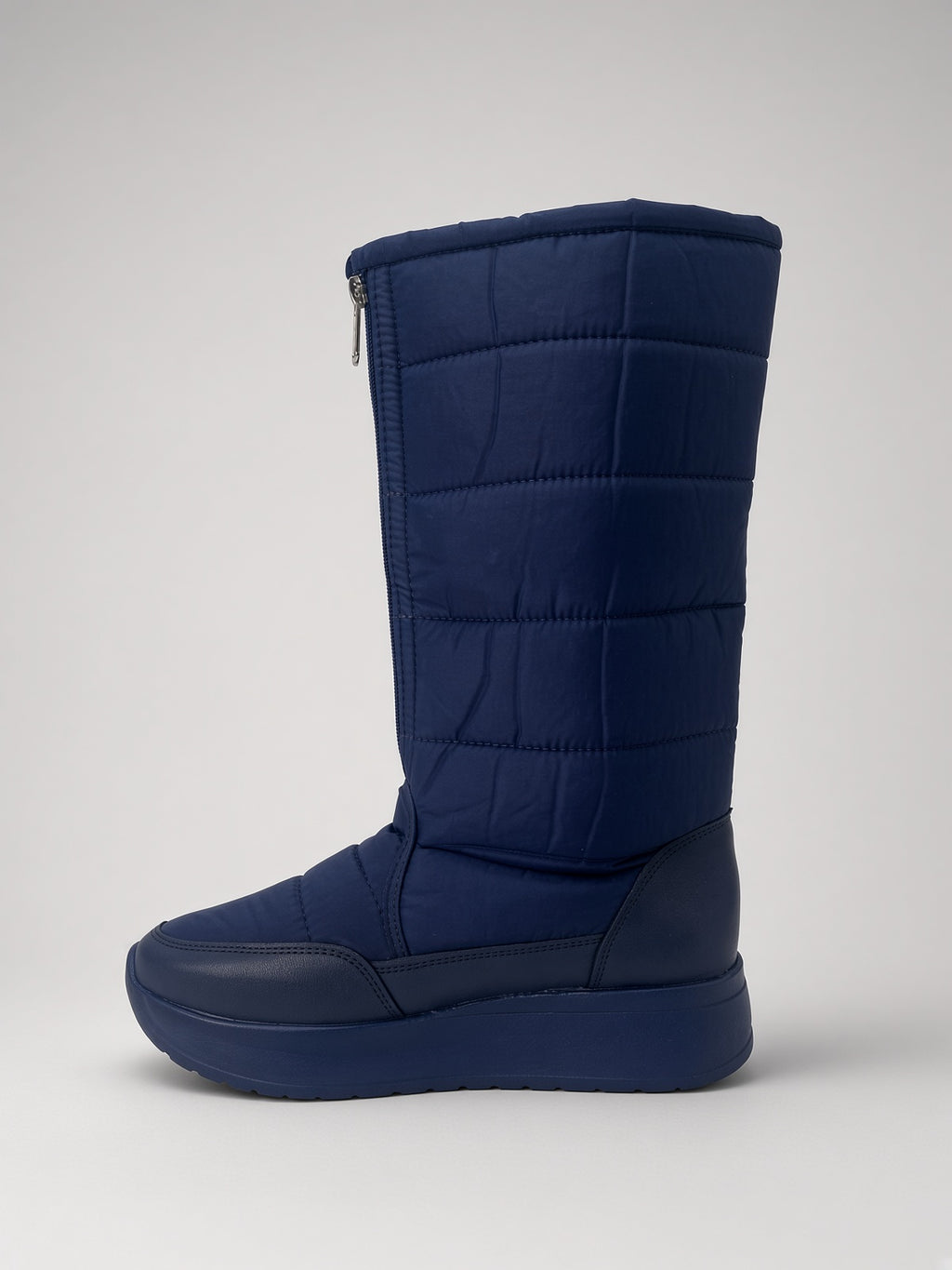Bota De Nieve Invierno Mujer Térmicas Con Cierre Azul Marino