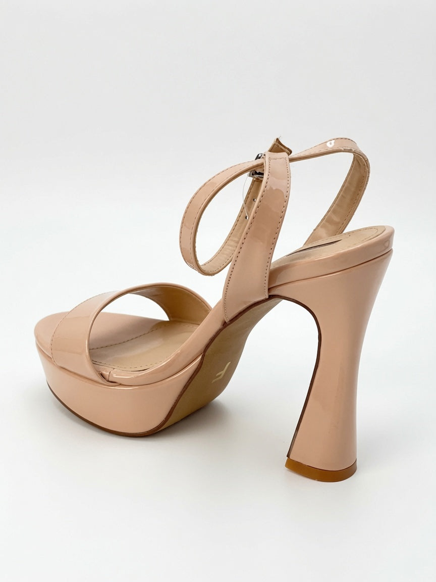 Zapatillas de Plataforma Charol Maquillaje con Tacón Alto