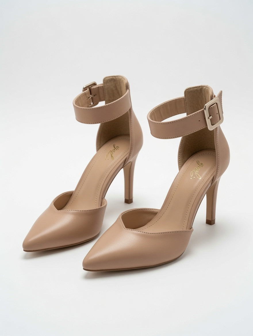 Zapatilla Clásica Nude para Mujer Tacón Medio