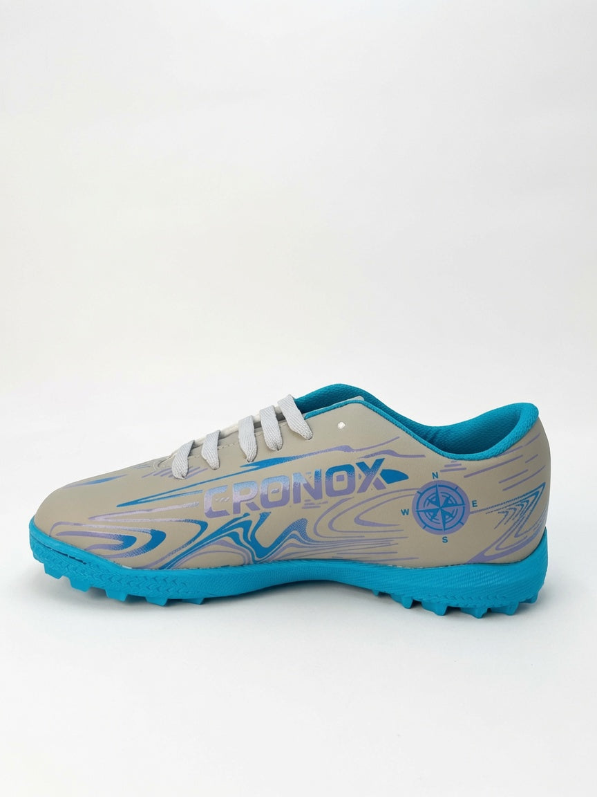 Tenis  Fútbol Rápido Cronox Hombre Gris Turquesa