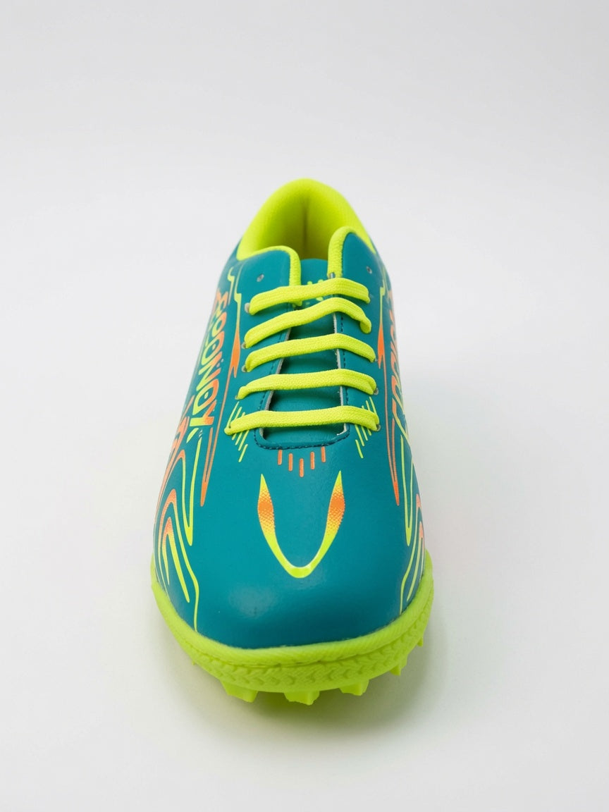 Tenis Fútbol Rápido Cronox Hombre Aqua Amarillo Neon