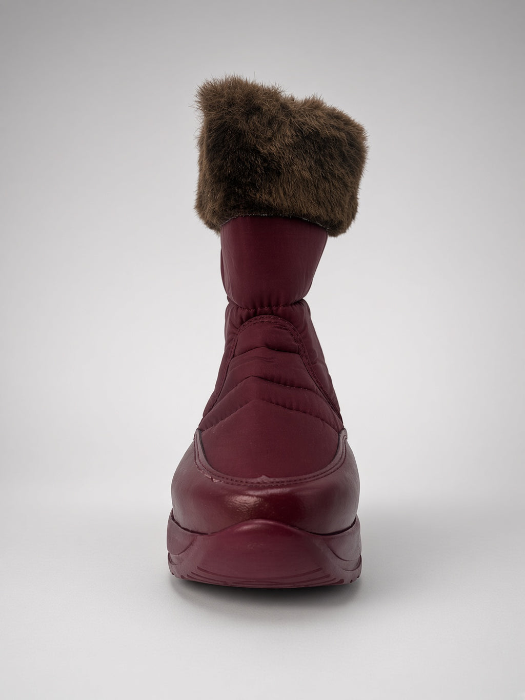 Botin De Nieve Invierno Dama Térmicas Con Peluche Vino