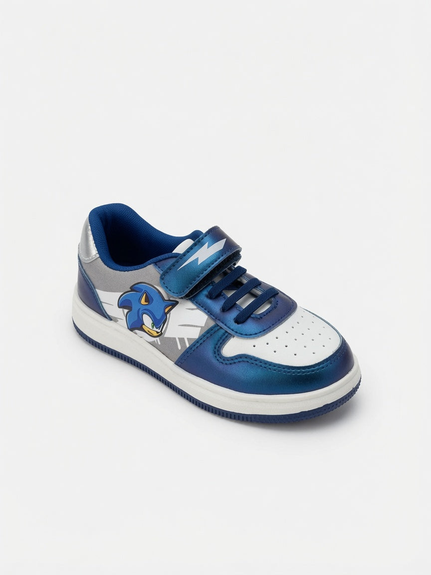 Tenis de Sonic para Niño Azules con Velcro y Agujetas Casuales