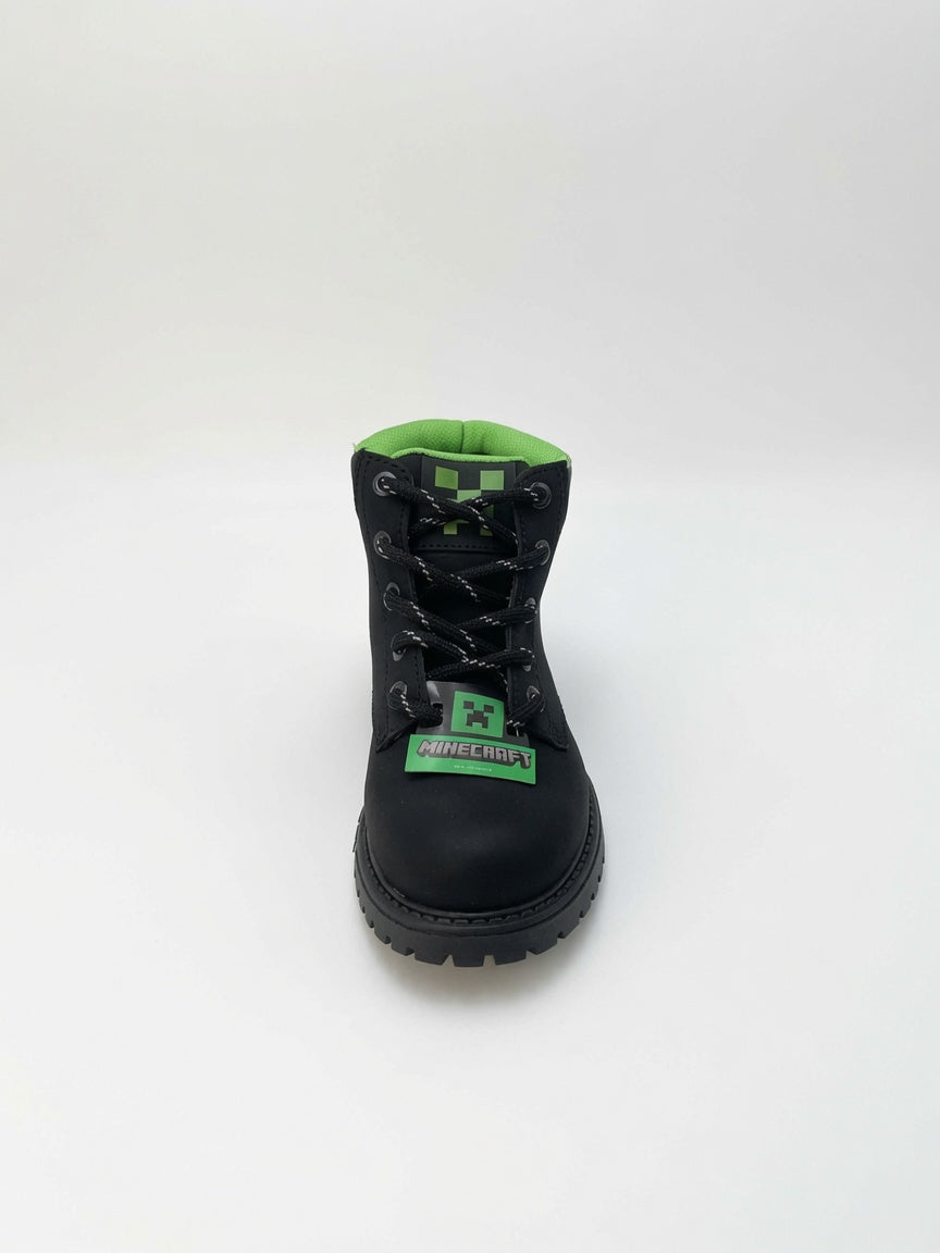 Botas Urbanas Minecraft para Niño – Calzado Casual Negro con Verde