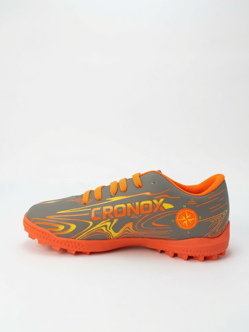 Tenis Fútbol Rápido Cronox Hombre Gris Naranja