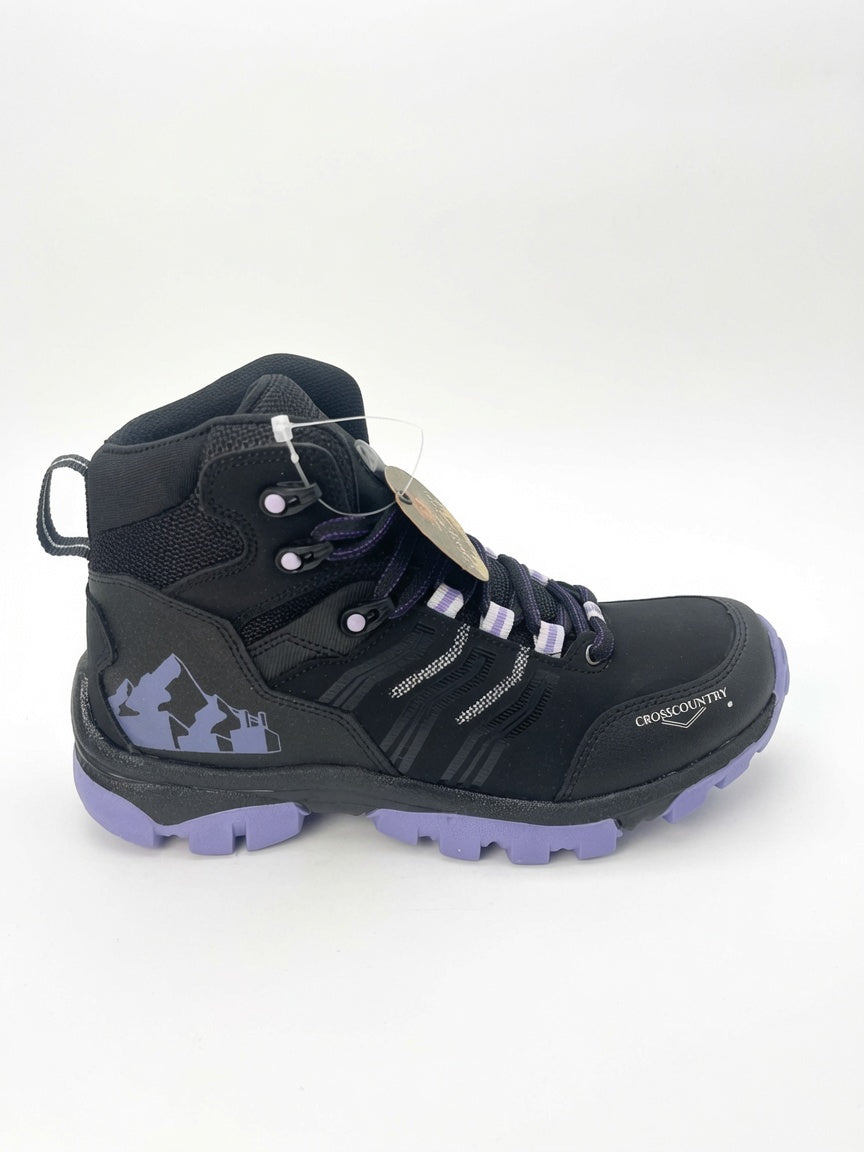 Bota Crosscountry Negro con Lila